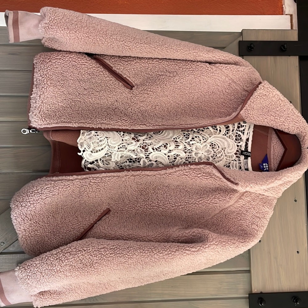 Pink fleece jacket